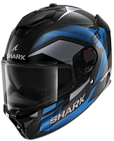 Шлем интеграл Shark SPARTAN GT PRO RITMO CARBON Black/Blue/Chrome