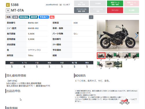 Мотоцикл YAMAHA MT-07 (FZ-07) 2018, Черный фото 16