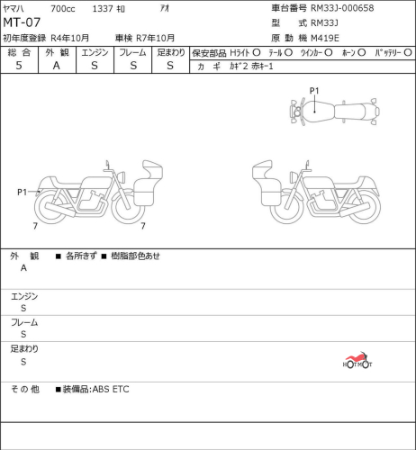 Мотоцикл YAMAHA MT-07 (FZ-07) 2022, Синий фото 6
