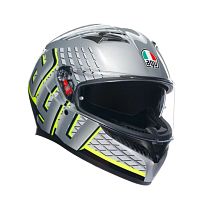 Шлем интеграл AGV K3 E2206 MPLK Fortify Grey/Black/Yellow-Fluo