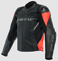 Куртка спортивная Dainese RACING 4 LEATHER JACKET Black/Fluo-Red