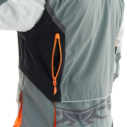 Куртка текстильная Dragonfly Эндуро Freeride Серо-Оранжевый фото 7