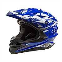  Шлем кроссовый AiM JK803S Blue/White