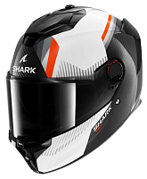 Шлем Shark SPARTAN GT PRO DOKHTA CARBON Black/White/Orange
