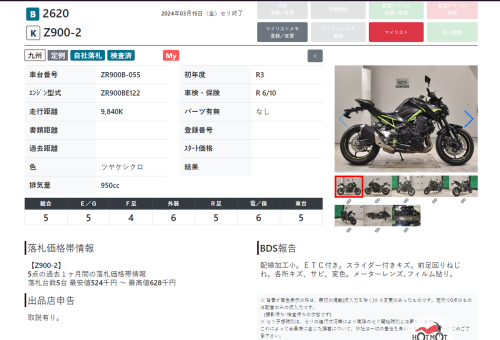 Мотоцикл KAWASAKI Z 900 2021, Черный фото 16