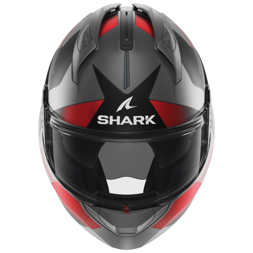 Шлем Shark EVO GT TEKLINE MAT Antracite/Chrome/Red фото 3