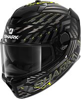 Шлем интеграл Shark SPARTAN GT E-BRAKE BCL. MICR. MAT Black/Grey/Yellow