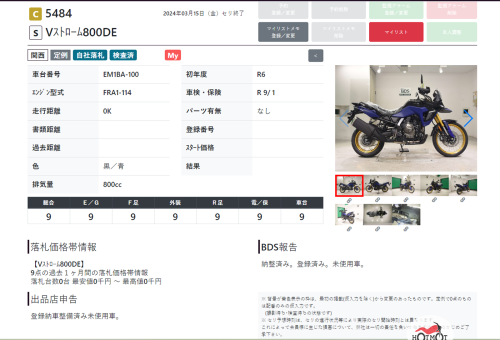 Мотоцикл SUZUKI V-Strom 800DE 2024, Черный фото 10