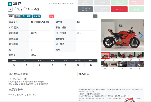Мотоцикл DUCATI Panigale V2 2020, Красный фото 11
