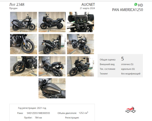 Мотоцикл HARLEY-DAVIDSON Pan America 2021, серый фото 11