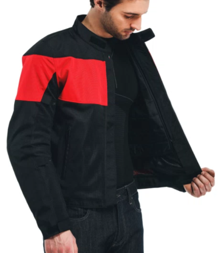Куртка текстильная Dainese ELETTRICA AIR TEX JACKET Black/Black/Lava-Red фото 5