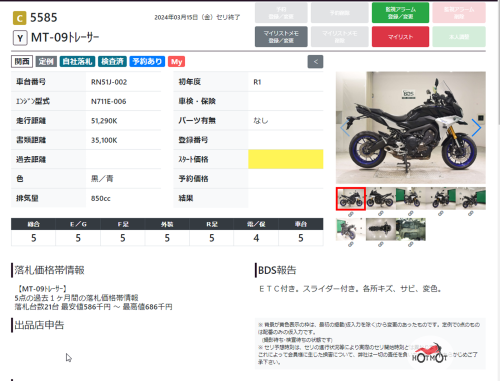 Мотоцикл YAMAHA MT-09 Tracer (FJ-09) 2019, Черный фото 18