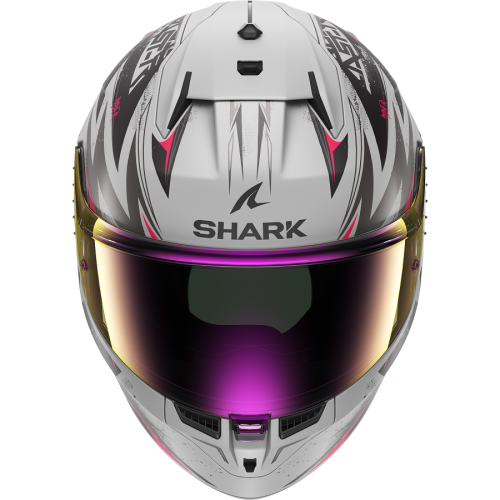 Шлем Shark D-SKWAL 3 BLAST-R MAT Silver/Violet/Black фото 3
