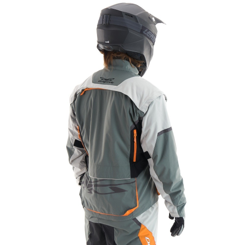 Куртка текстильная Dragonfly Эндуро Freeride Серо-Оранжевый фото 5