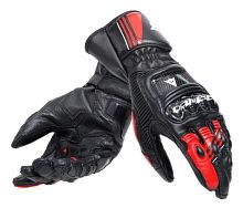 Спортивные мотоперчатки Dainese DRUID 4 LEATHER GLOVES Black/Lava-Red/White