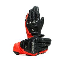 Кожаные мотоперчатки Dainese 4-STROKE 2 GLOVES Black/Fluo-Red
