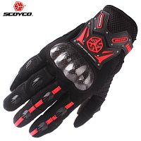 Текстильные мотоперчатки Scoyco MC20 (Carbon) Red