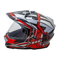  Шлем кроссовый AiM JK802S Red/Grey/Black