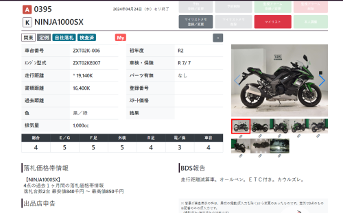 Мотоцикл KAWASAKI Z 1000SX 2020, Черный фото 14