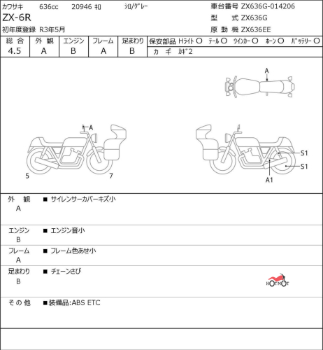 Мотоцикл KAWASAKI ZX-6 Ninja 2021, белый фото 6