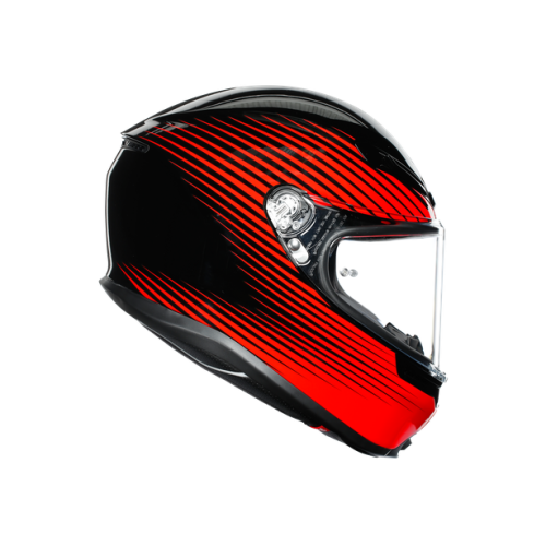 Шлем AGV K-6 MULTI Rush Black/Red фото 5