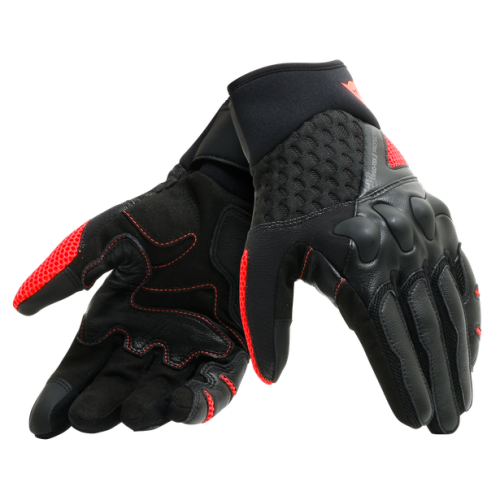 Перчатки комбинированные Dainese X-MOTO Black/Fluo-Red