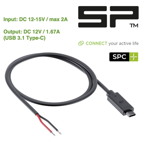 SP Connect Кабель для зарядки подключаемый к аккумулятору CABLE 12V DC