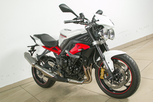 Мотоцикл TRIUMPH STREET TRIPLE R 2015, белый фото 3