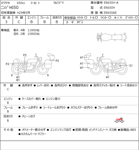 Мотоцикл KAWASAKI ER-6f (Ninja 650R) 2017, черный фото 6