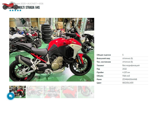 Мотоцикл Ducati Multistrada V4 2022, КРАСНЫЙ фото 9
