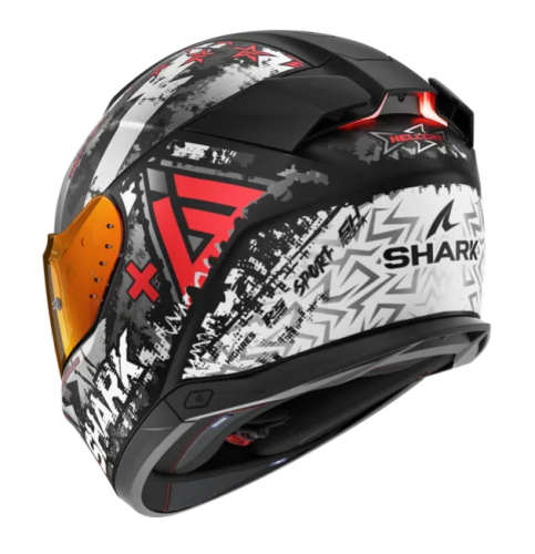 Шлем Shark SKWAL I3 HELLCAT MAT Black/Chrome/Red фото 2