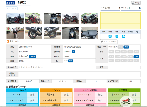Мотоцикл SUZUKI GSX 1300 R Hayabusa 2014, Черный фото 10