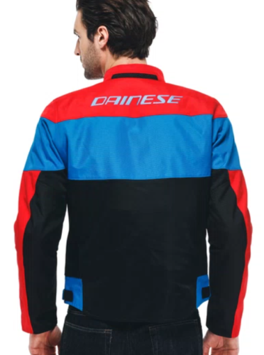 Куртка текстильная Dainese ELETTRICA AIR TEX JACKET Black/Lava-Red/Light-Blue фото 2