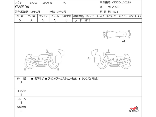 Мотоцикл SUZUKI SV 650  2022, Черный фото 11