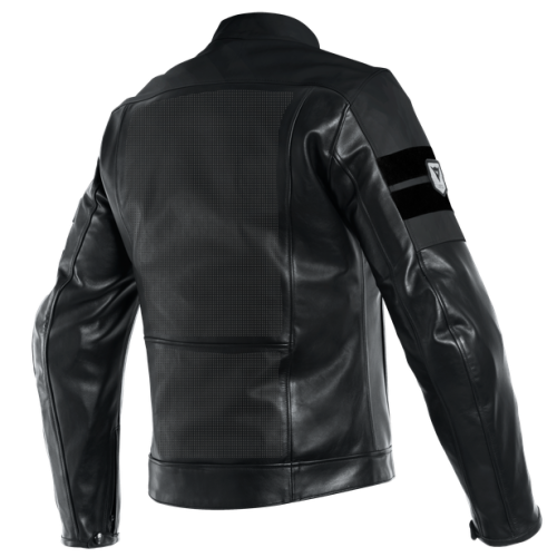 Куртка кожаная Dainese 8-TRACK PERFORATED Black/Black/Black фото 2