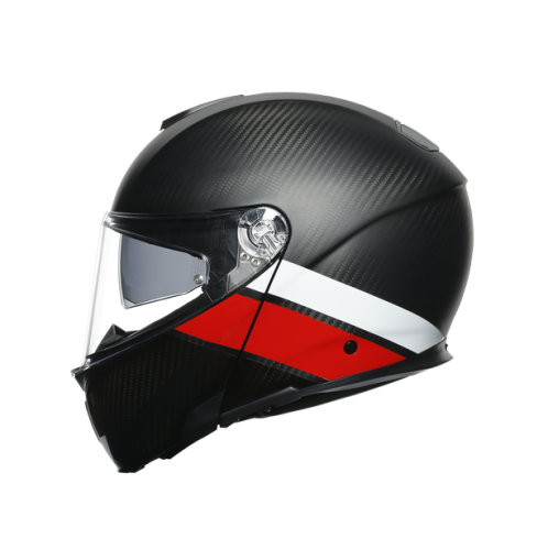 Шлем AGV SPORTMODULAR MULTI Layer Carbon/Red/White фото 4