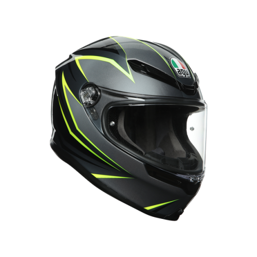Шлем AGV K-6 MULTI Flash Grey/Black/Lime