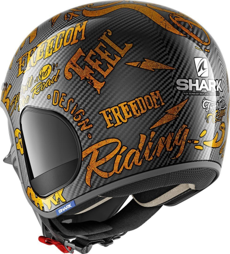 Шлем Shark S-DRAK CARB FREESTYLE CUP Carbon/Gold фото 2