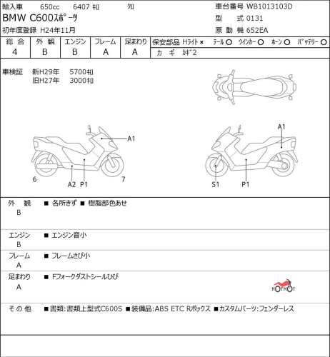 Скутер BMW C 600 Sport 2012, черный фото 6