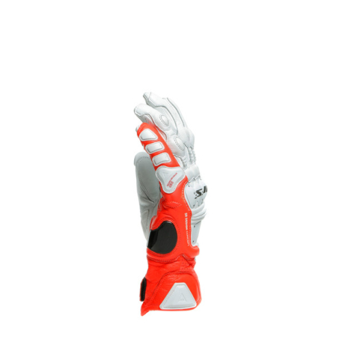 Перчатки кожаные Dainese 4-STROKE 2 White/Fluo-Red фото 6