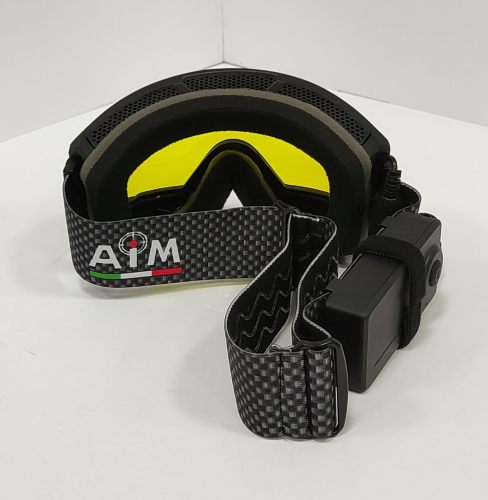 Очки снегоходные с магнитной линзой и подогревом AiM (PRO) 190-100 Accu Heated Goggles Black Matt фото 3