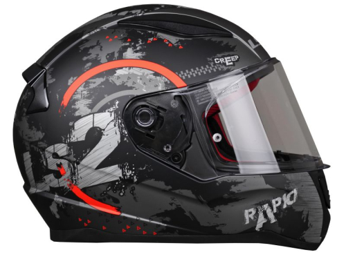 Шлем LS2 FF353 Rapid Circle Серо-оранжевый матовый фото 2