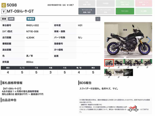 Мотоцикл YAMAHA MT-09 Tracer (FJ-09) 2019, Черный фото 13