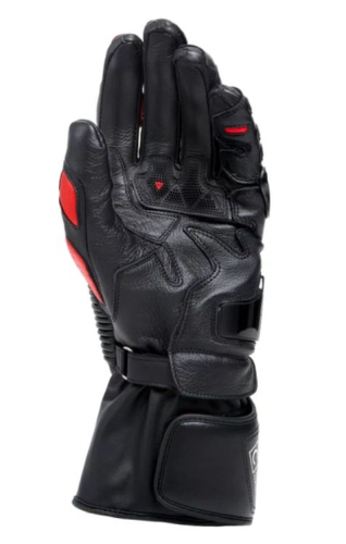 Перчатки кожаные Dainese DRUID 4 LEATHER GLOVES Black/Lava-Red/White фото 4