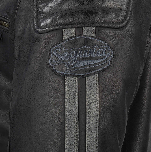 Куртка кожаная Segura VENTURA Black/Grey фото 5
