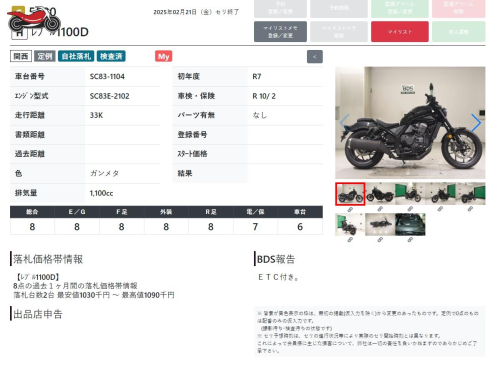Мотоцикл HONDA CMX 1100 Rebel 2025, ЧЕРНЫЙ фото 8