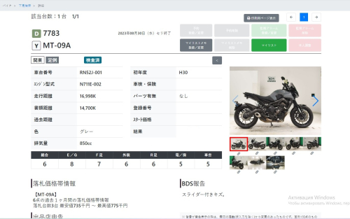Мотоцикл YAMAHA MT-09 (FZ-09) 2018, СЕРЫЙ фото 11