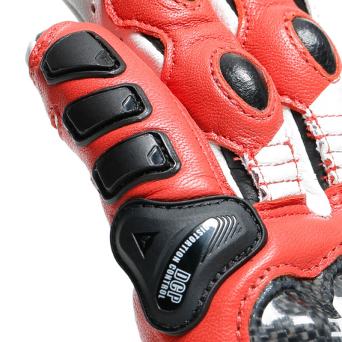 Перчатки кожаные Dainese DRUID 3 Black/White/Lava-Red фото 5