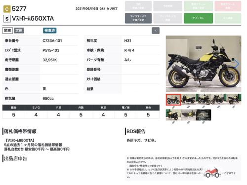Мотоцикл SUZUKI V-Strom DL 650 2019, Жёлтый фото 11