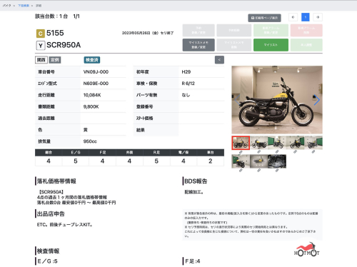 Мотоцикл YAMAHA SCR950 2018, желтый фото 11